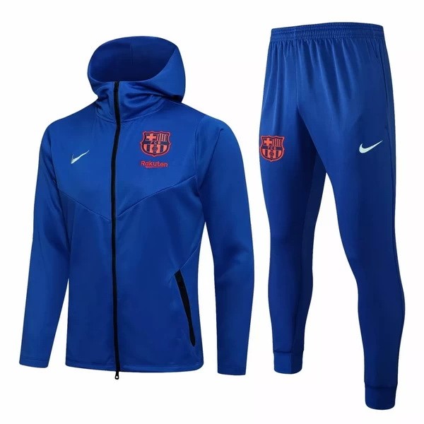 Hoodies Barcelona 2021-22 Blau Fussballtrikots Günstig